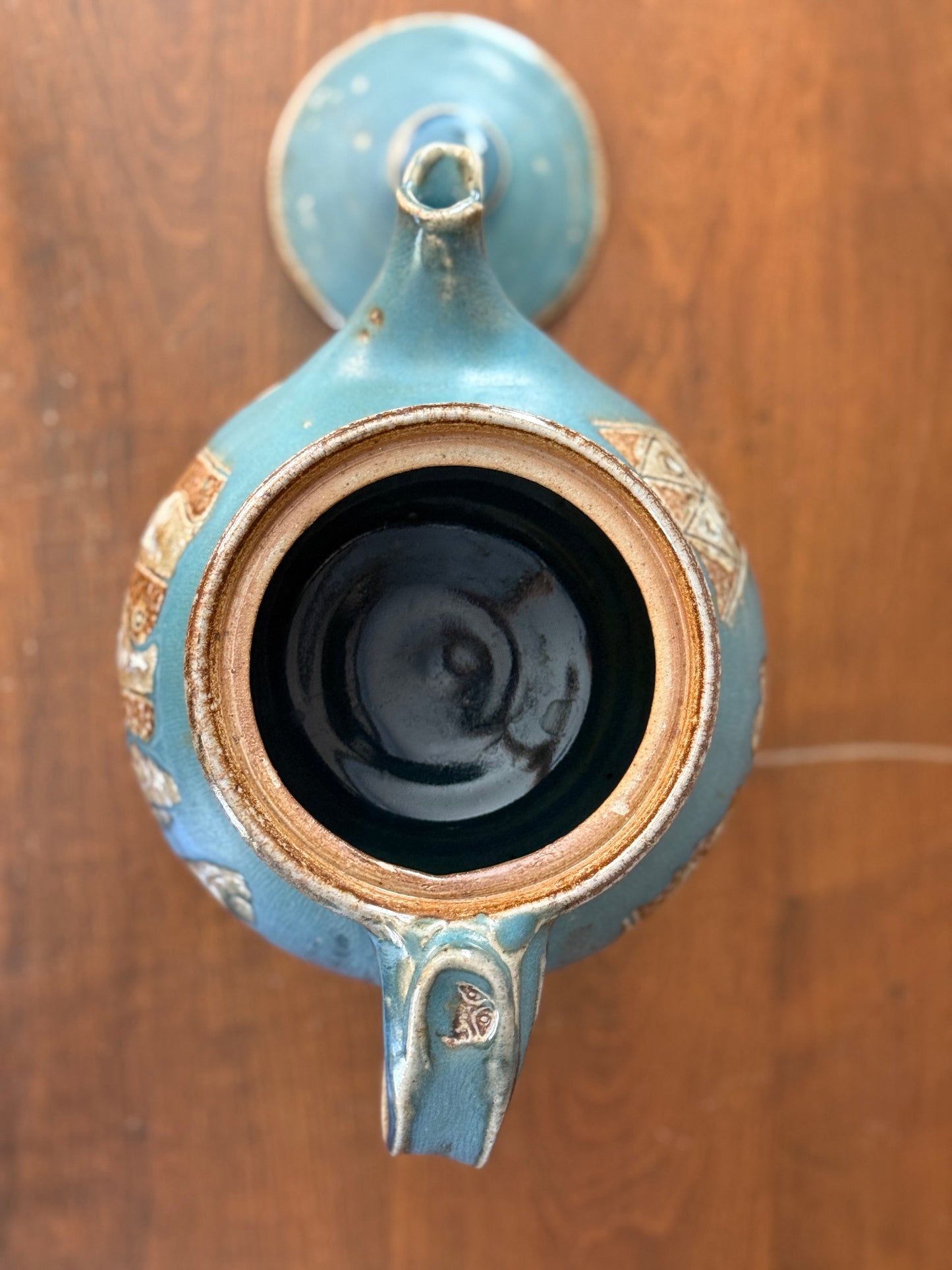 Handmade Ceramic Folk Art Teapot (1994)