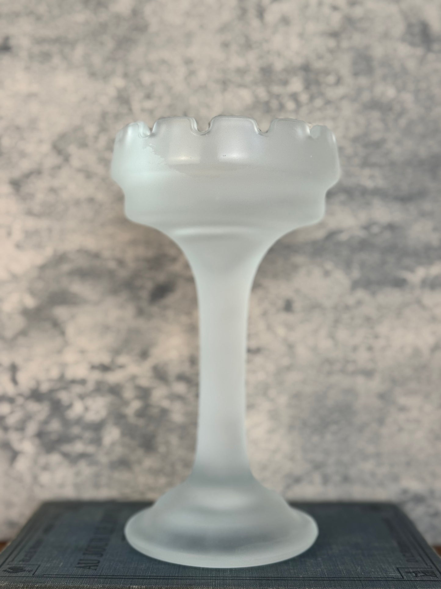 Partylite Frosted Glass Candle Holder (1980's-1990's)