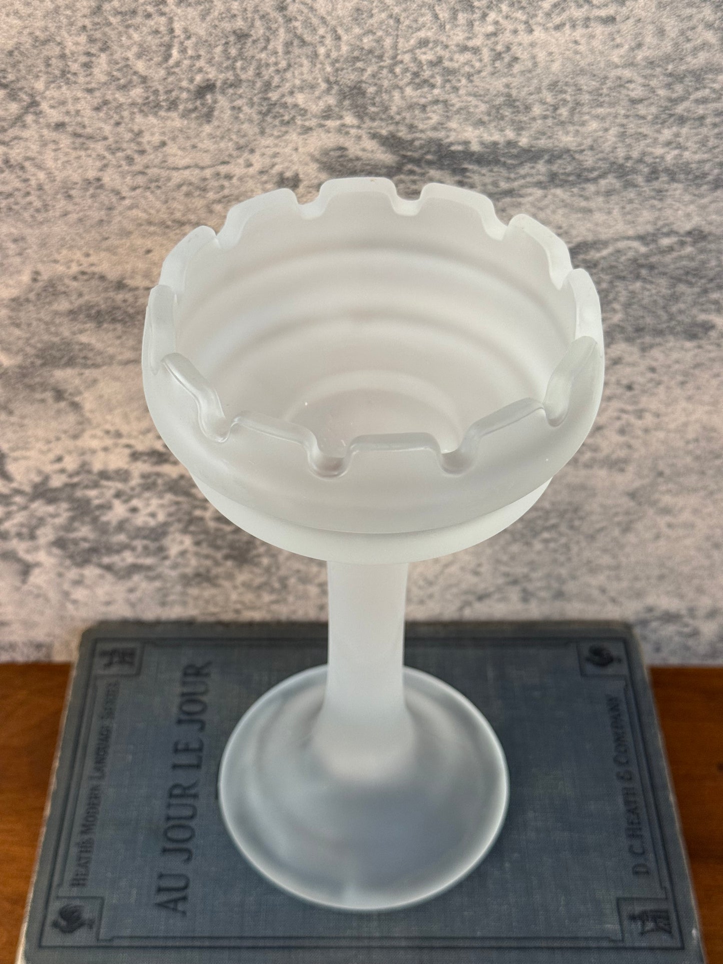 Partylite Frosted Glass Candle Holder (1980's-1990's)