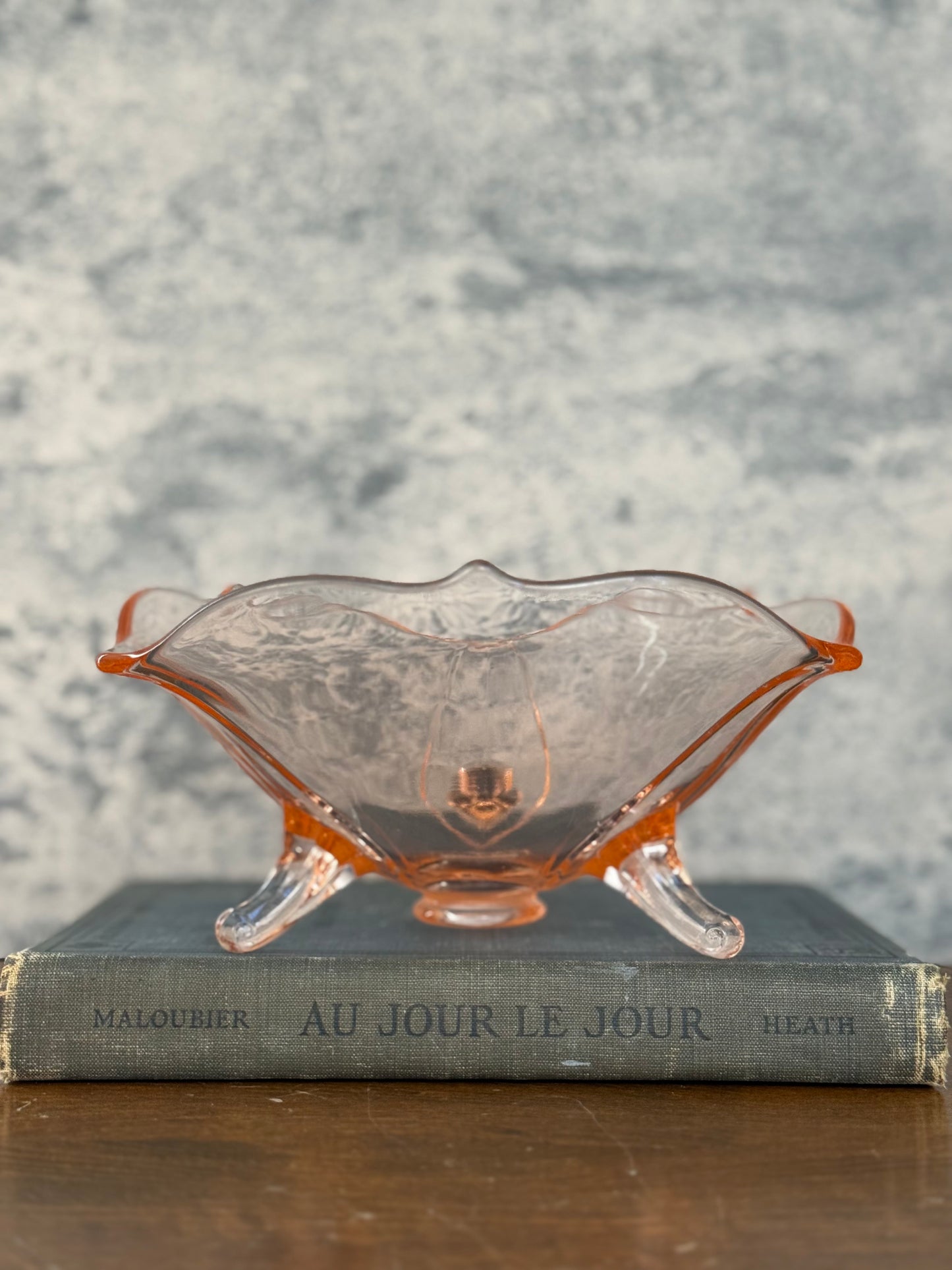 Depression-Era Pink Glass Trinket Bowl (1930's-1940's)