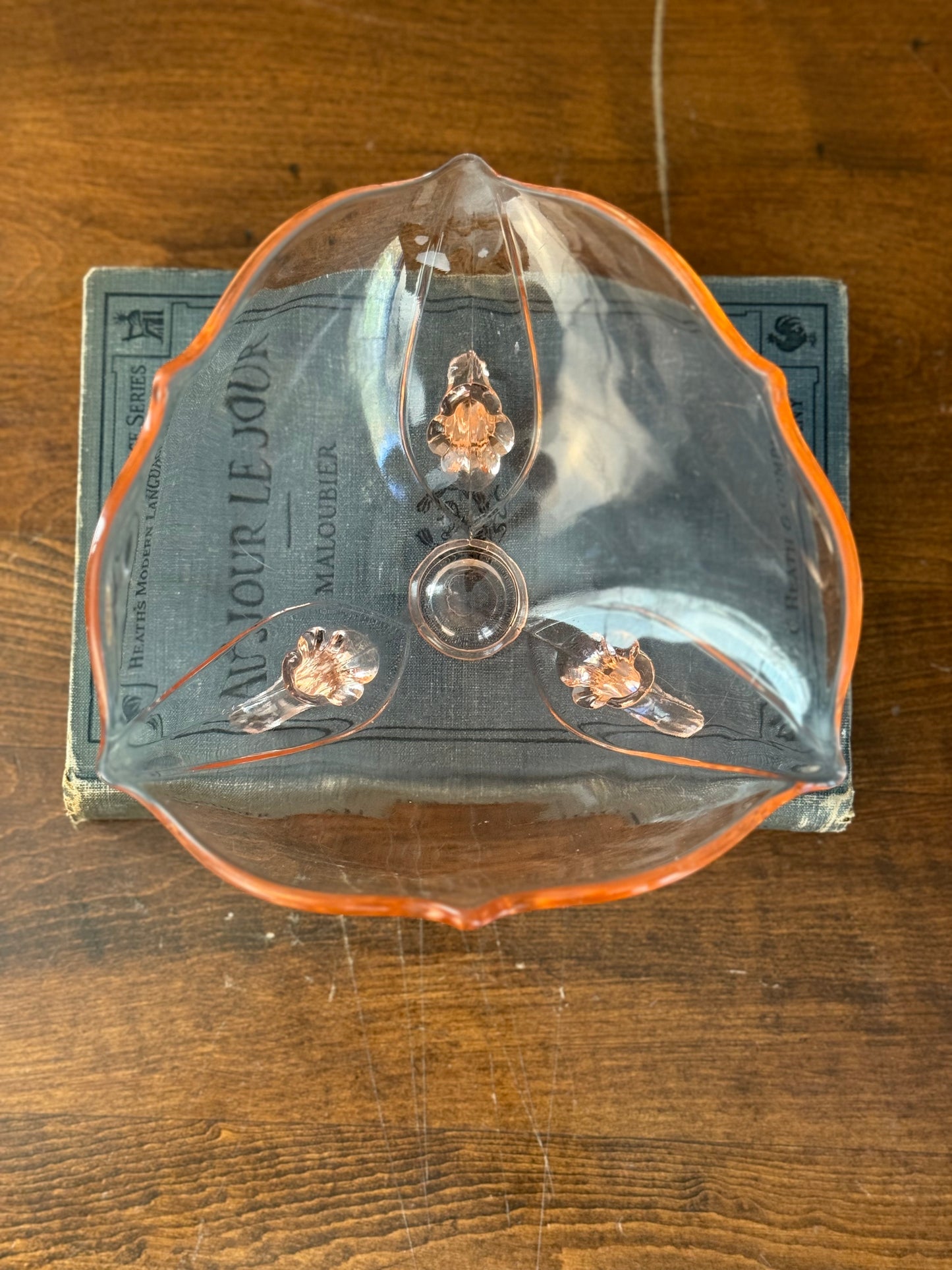 Depression-Era Pink Glass Trinket Bowl (1930's-1940's)