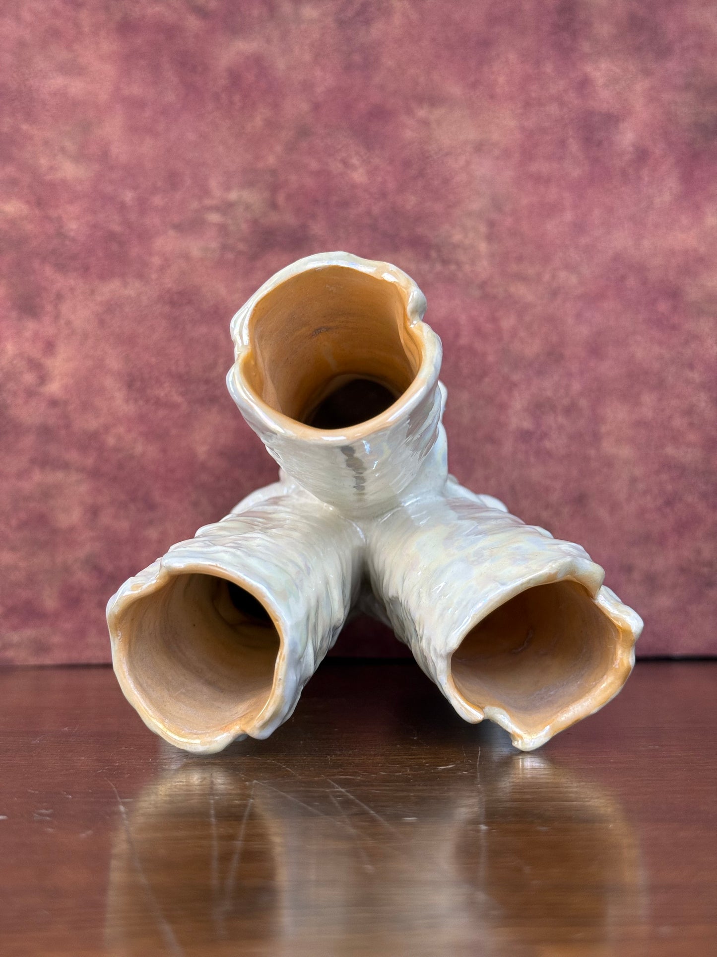 German Naturalistic Lusterware Glaze Vase (1950's-1960's)