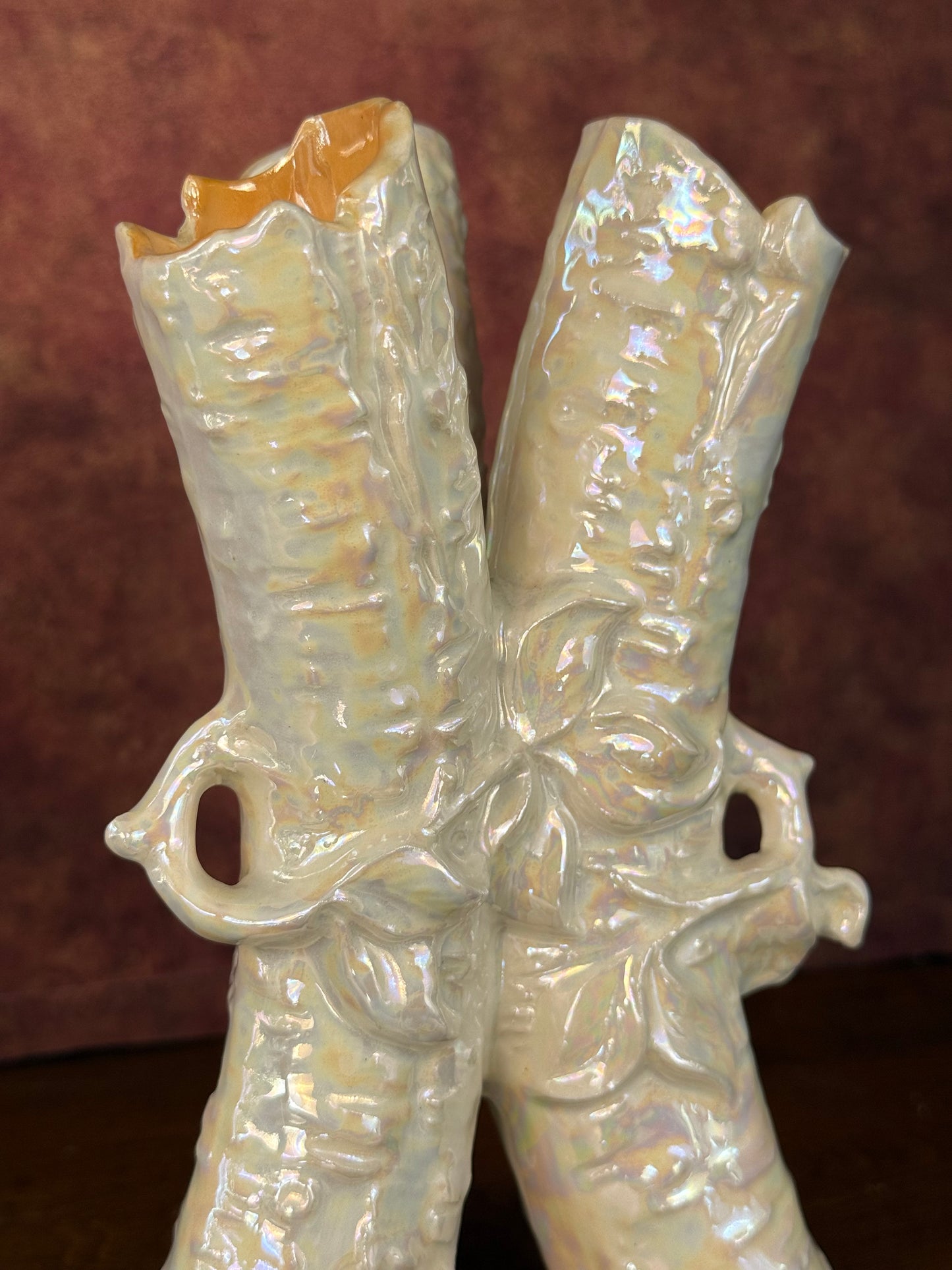 German Naturalistic Lusterware Glaze Vase (1950's-1960's)