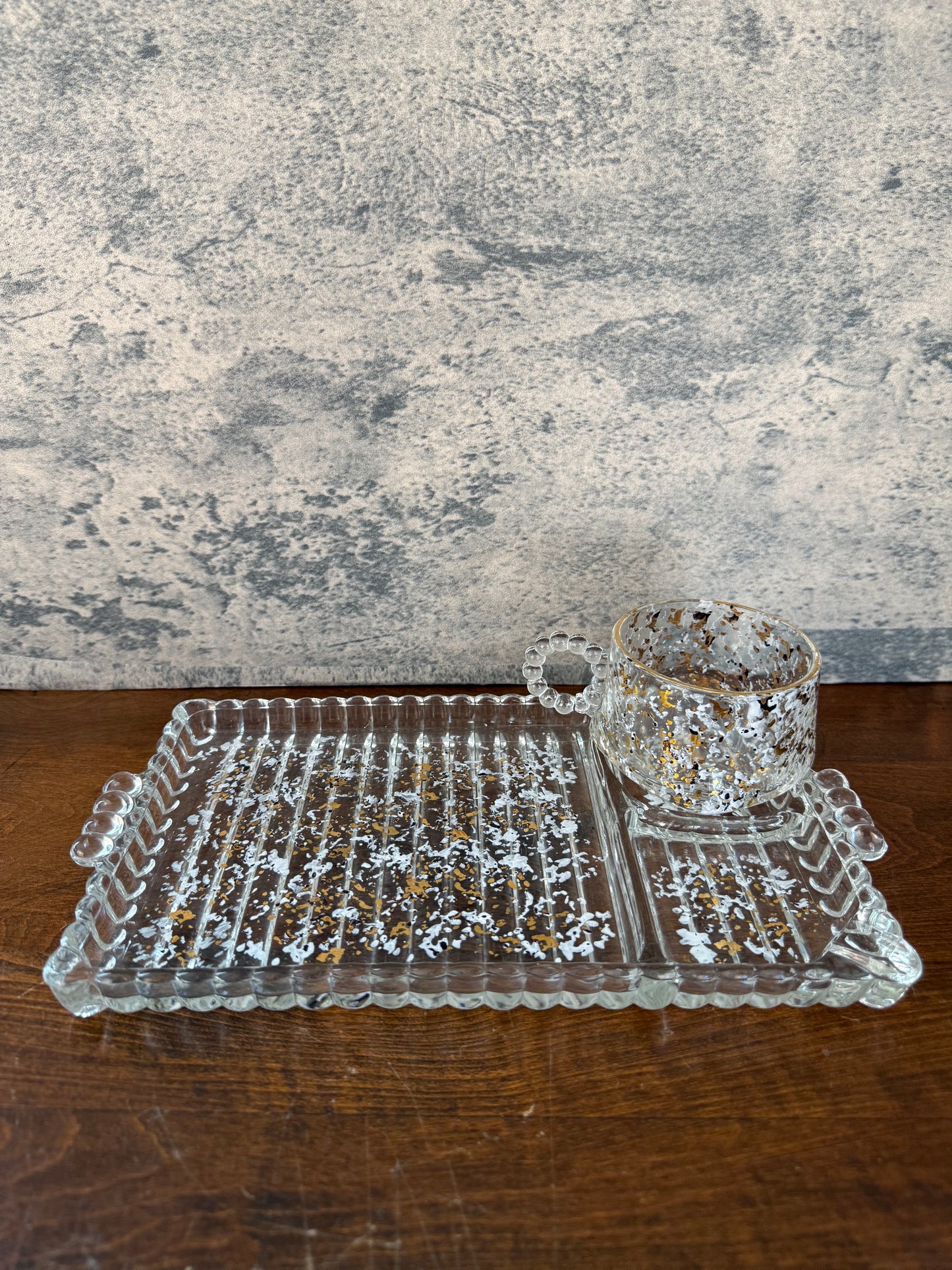 Sip n Smoke Snack Trays, Set of 4 (1950's-1960's)