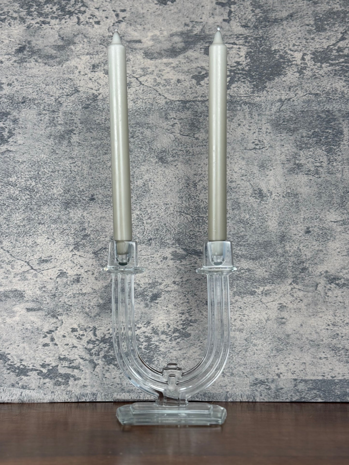 Heisey Glass New Era #4044 Double Candlestick Holder (1950's)