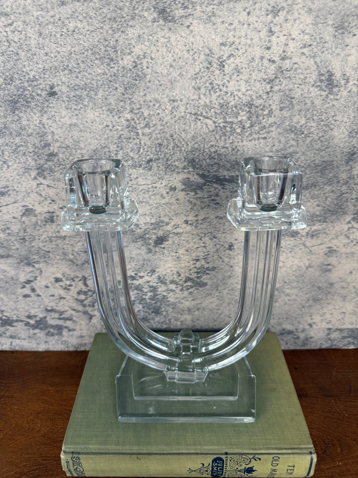 Heisey Glass New Era #4044 Double Candlestick Holder (1950's)