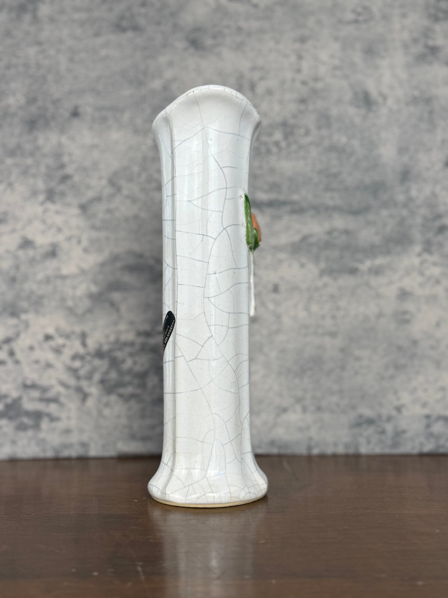 Polish Ceramic Vase with Rose Detail (1960's-1970's)