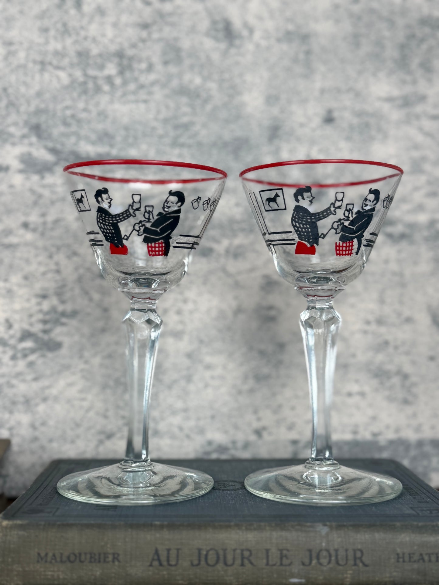 Libbey Pickwick Cordial Glasses, Set of 4 (1940's-1950's)