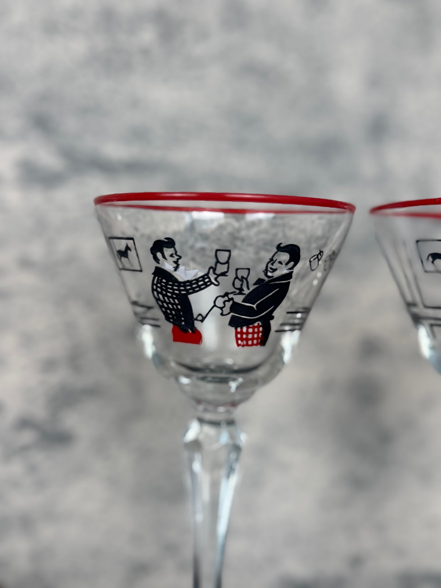 Libbey Pickwick Cordial Glasses, Set of 4 (1940's-1950's)