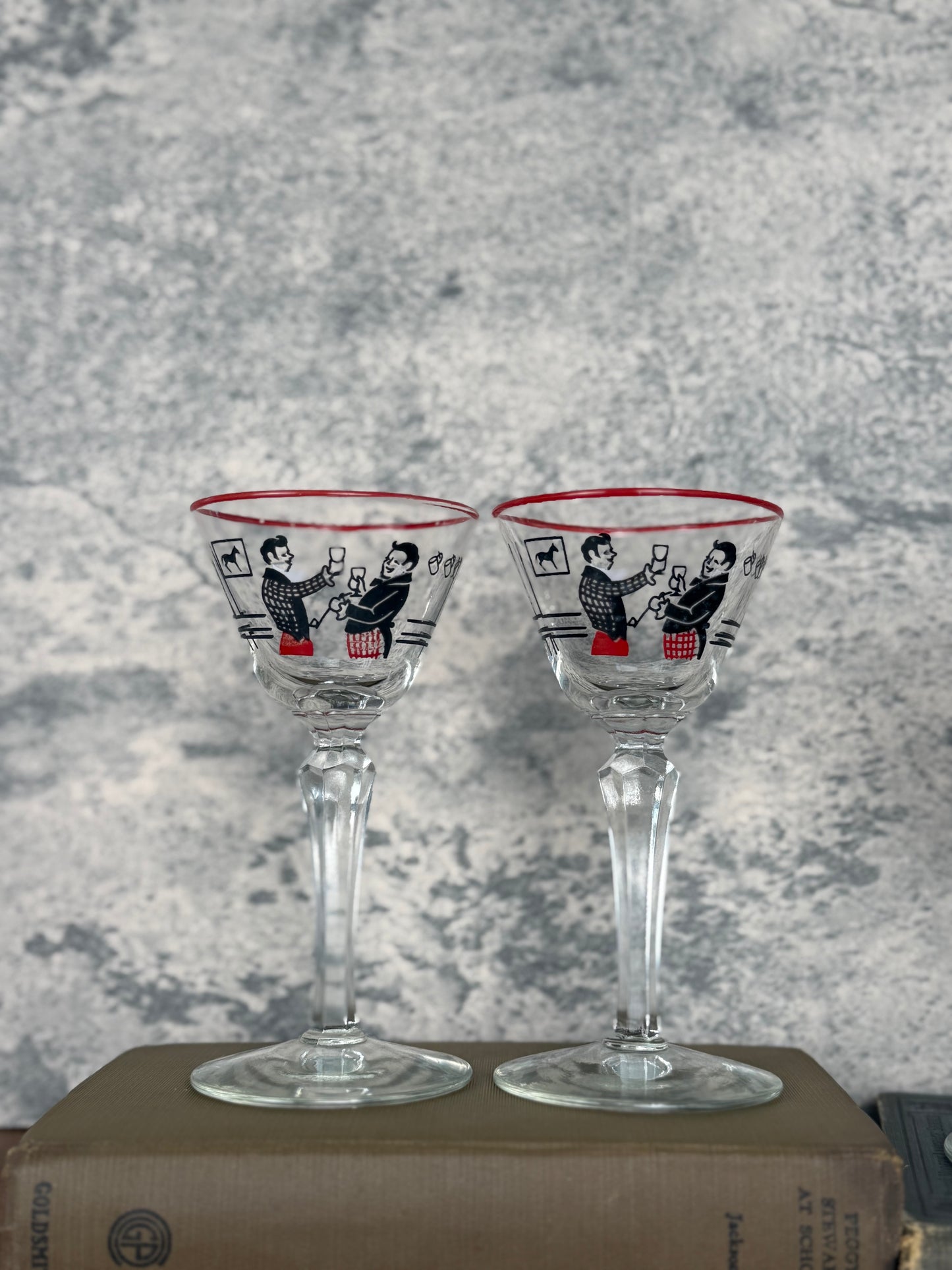 Libbey Pickwick Cordial Glasses, Set of 4 (1940's-1950's)