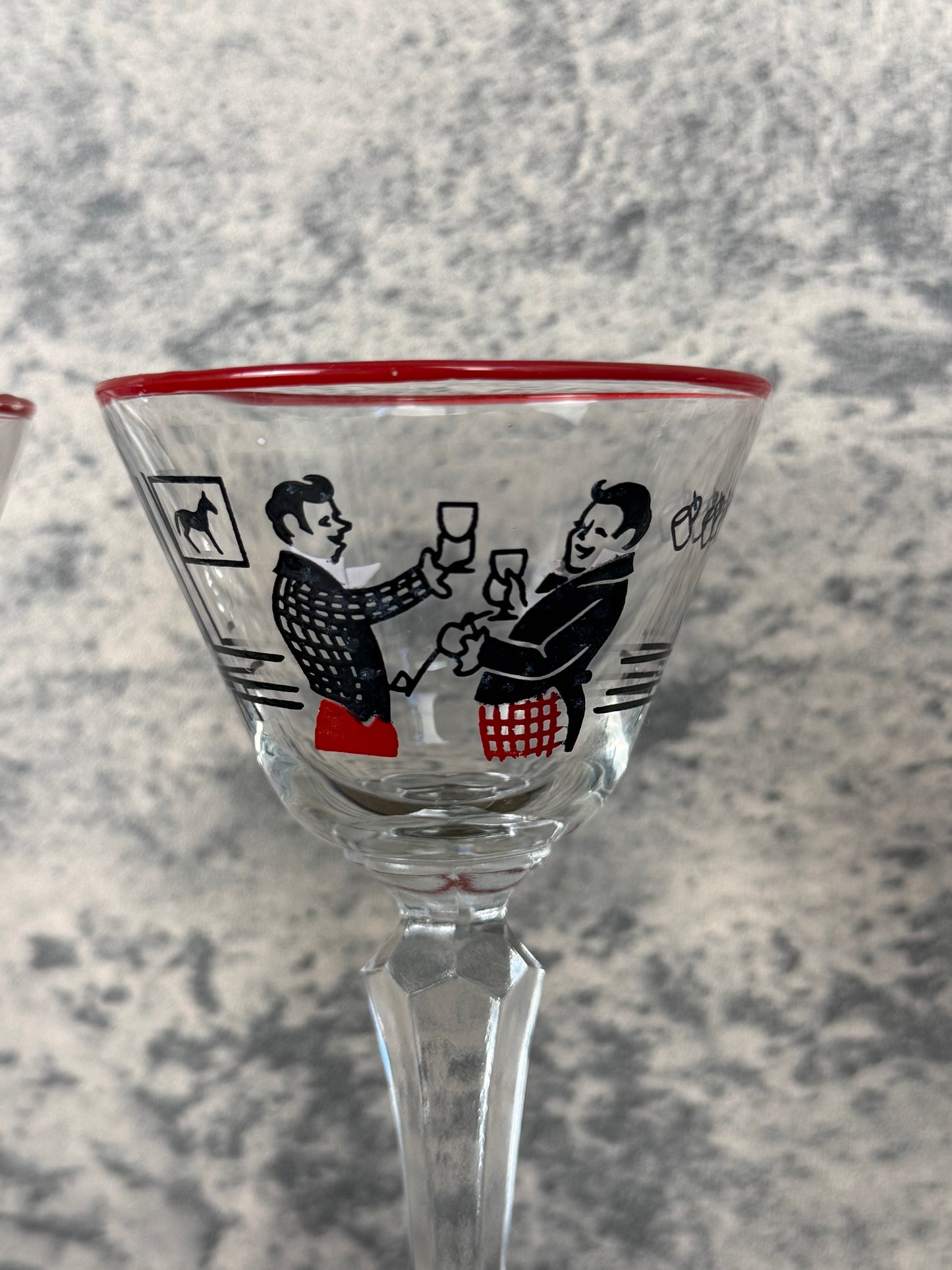 Libbey Pickwick Cordial Glasses, Set of 4 (1940's-1950's)