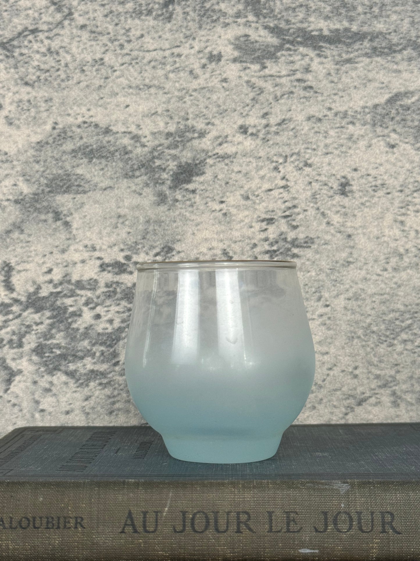 Blendo Light Blue Frosted Juice / Shot Glasses, Set of 4 (1950's-1960's)