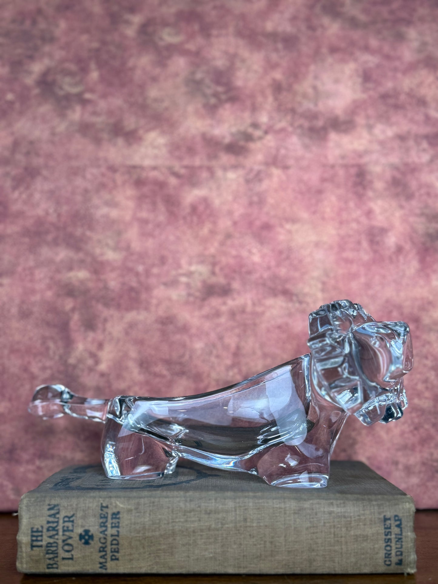 Sasaki Crystal Lion Candy Dish (1970's-1980's)