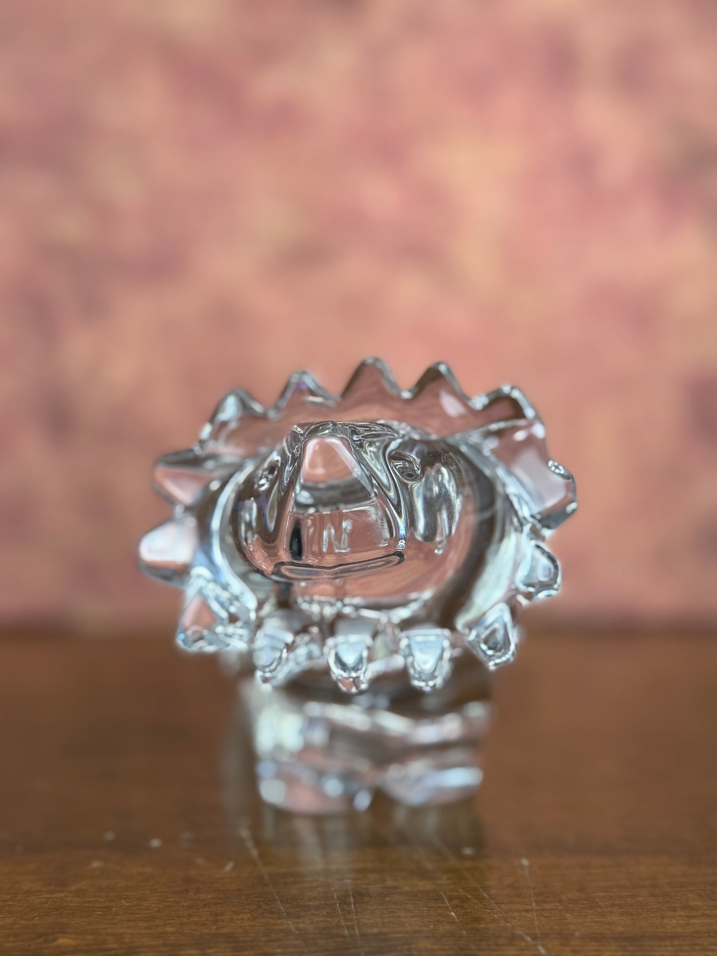 Sasaki Crystal Lion Candy Dish (1970's-1980's)