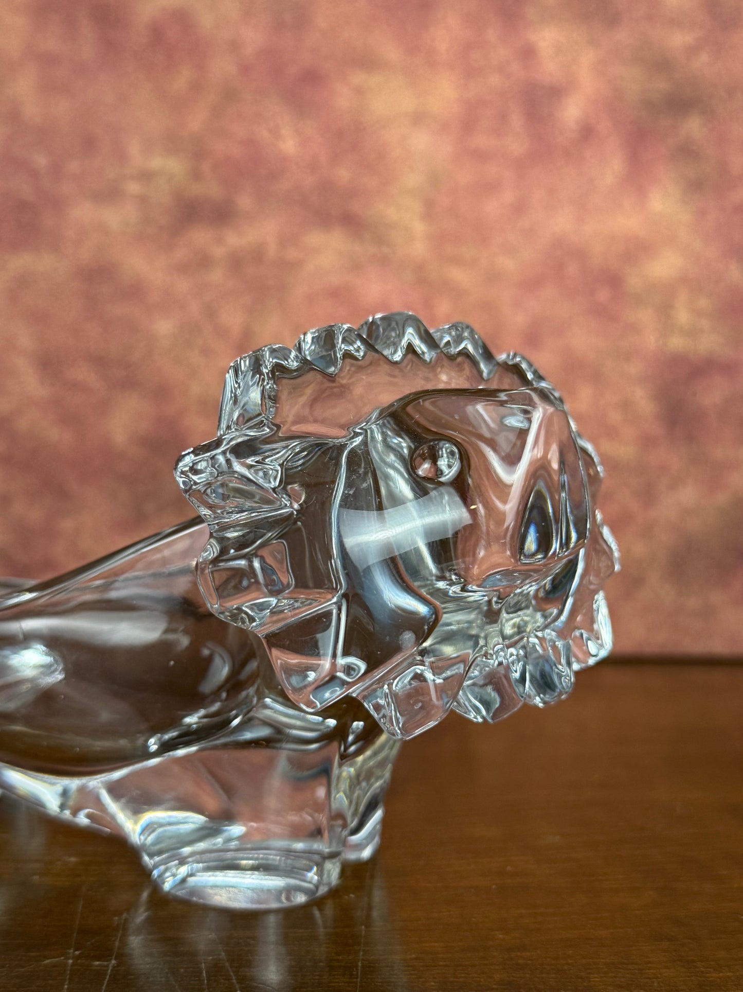 Sasaki Crystal Lion Candy Dish (1970's-1980's)