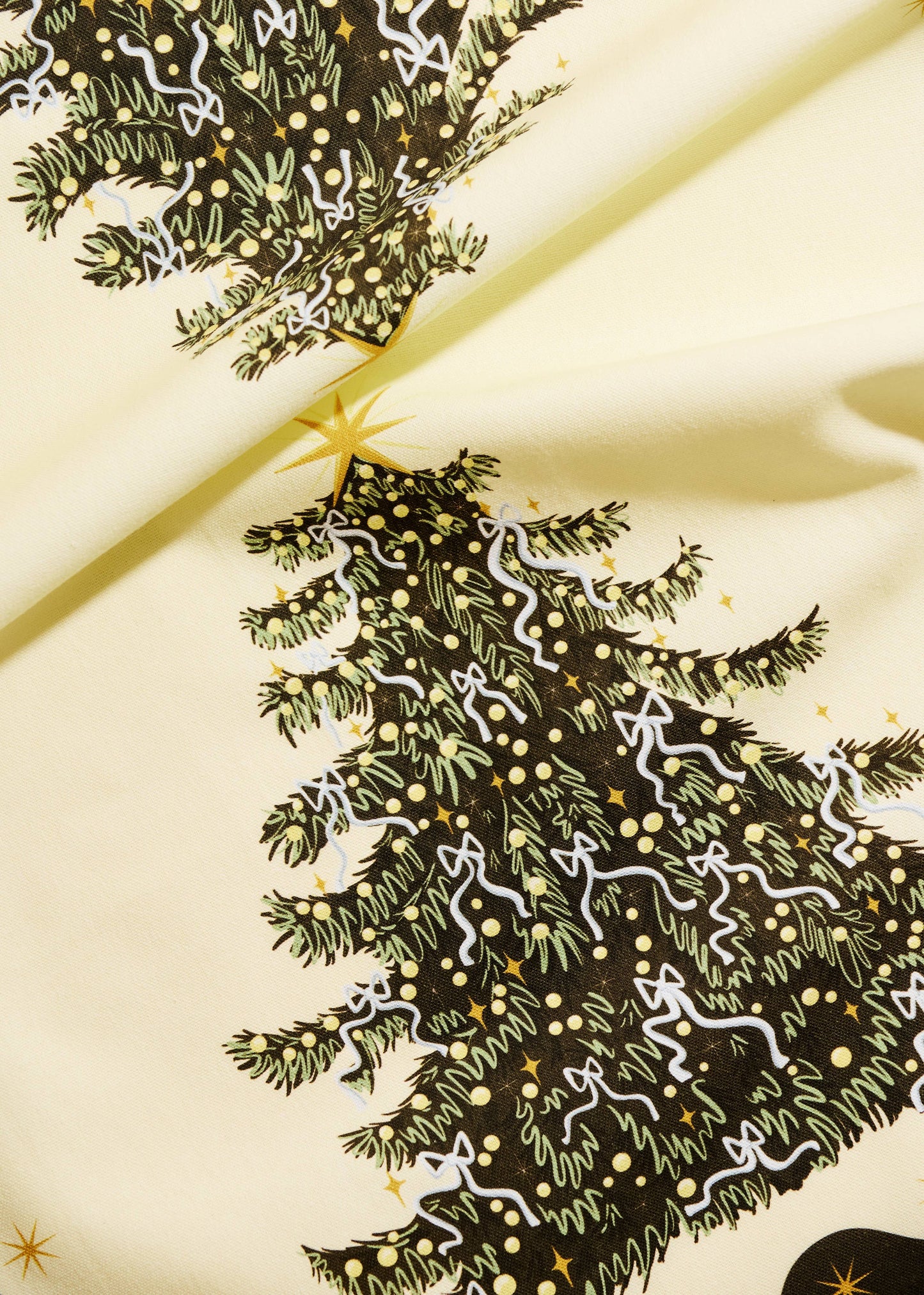 Festive Evergreen Cotton Tea Towel