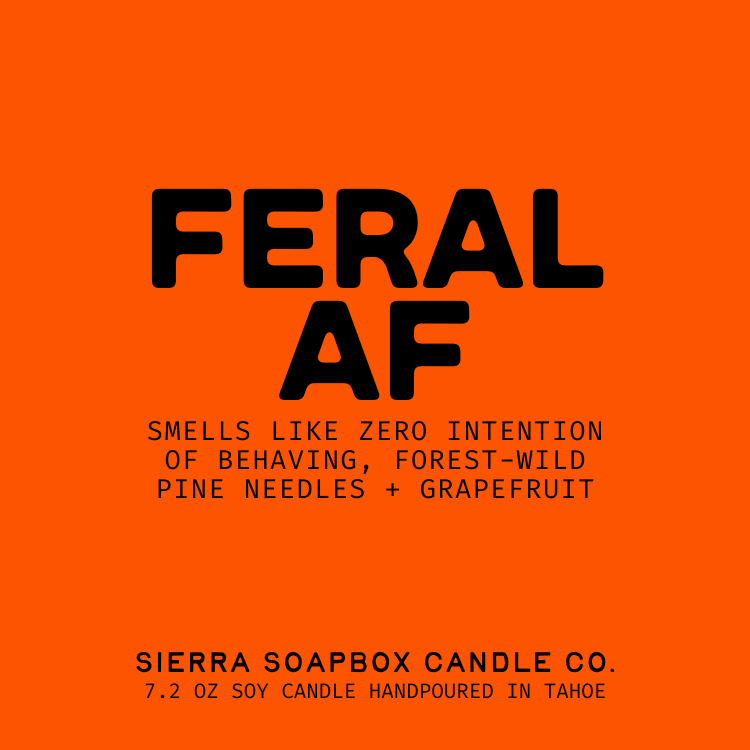 Sierra Soapbox 'Feral AF' Candle - Grapefruit + Pine